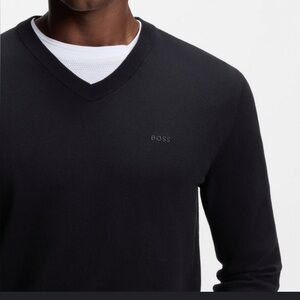 Hugo Boss V-Neck Sweater, Navy Blue